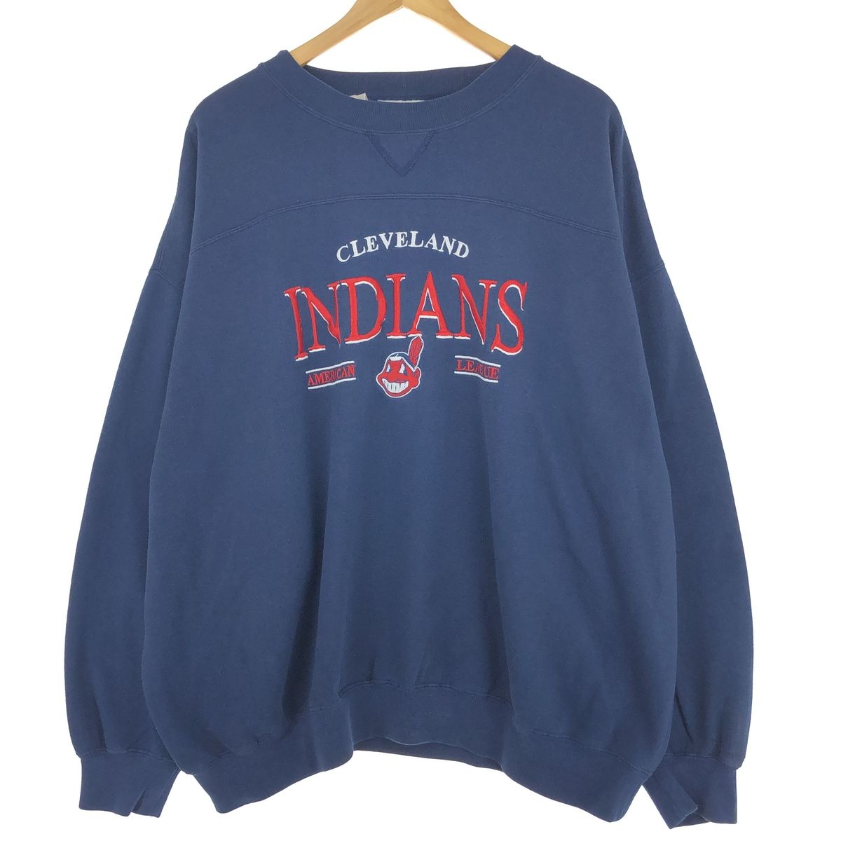 古着 リー Lee MLB CLEVELAND INDIANS クリーブランドインディアンス スウェットシャツ トレーナー メンズXXL/eaa426406