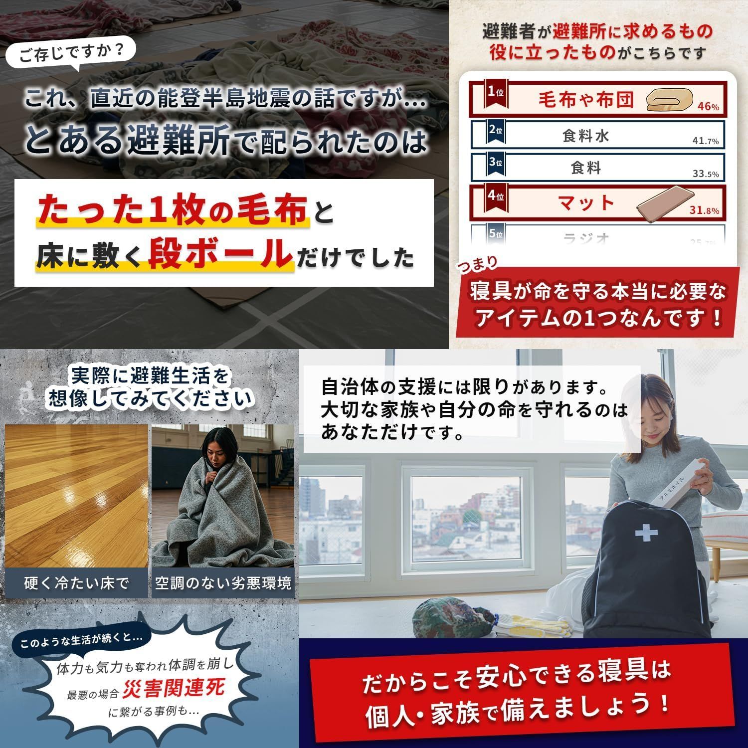 FUTUREFOX 災害用 寝袋 エアマット一体型 エアシュラフ コンパクト 避難所 車中泊対応 SKLAD-KIRPICHA_RU