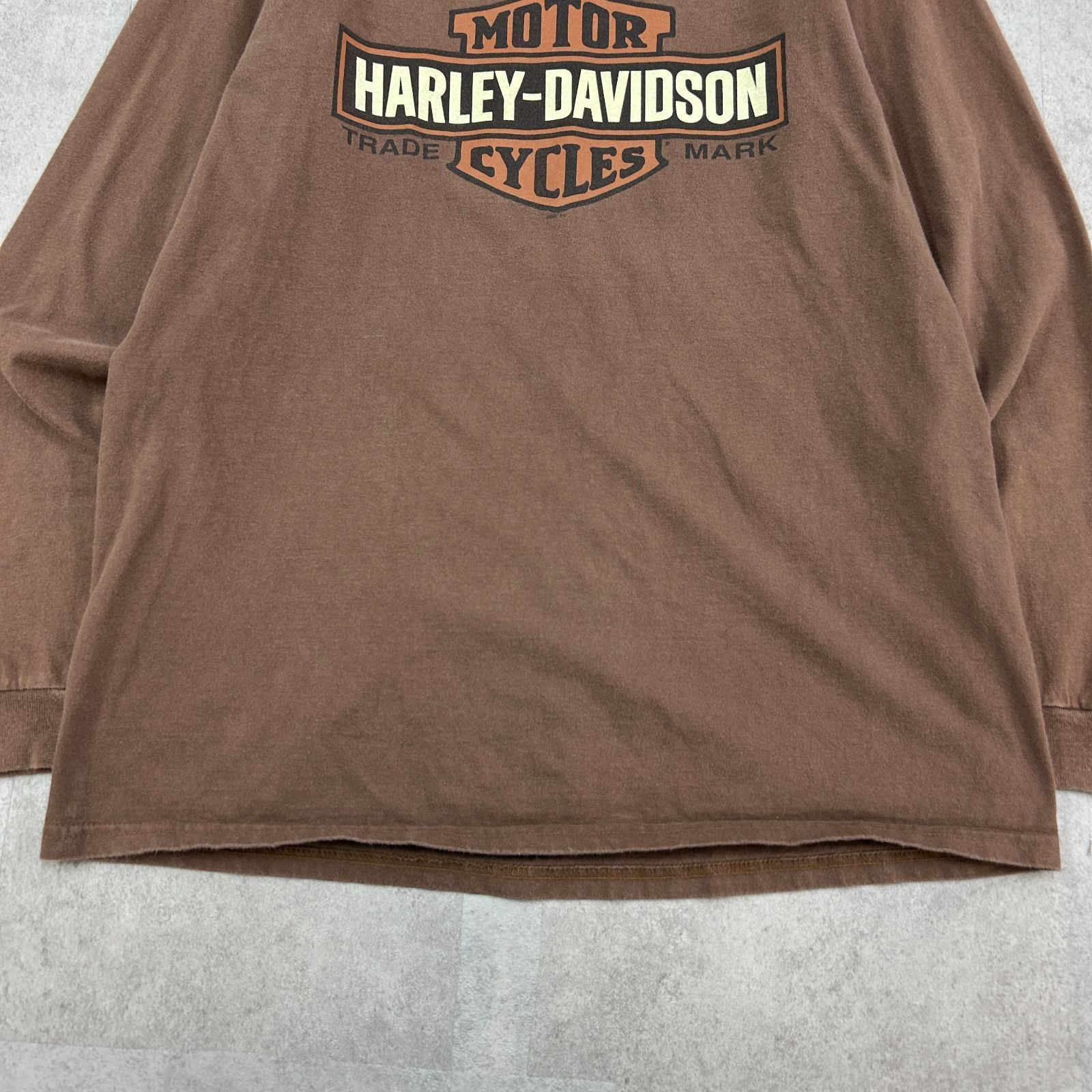 【USA製】ハーレーダビットソン両面ビックプリントロングTシャツ長袖　激レア Harley Davidson ハーレーダビッドソン 両面プリント ビッグプリント