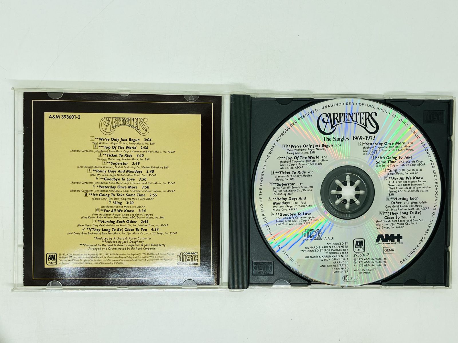 CD フランス盤 CARPENTERS THE SINGLES 1969 - 1973 カーペンターズ / アルバム FRANCE Z15 - メルカリ