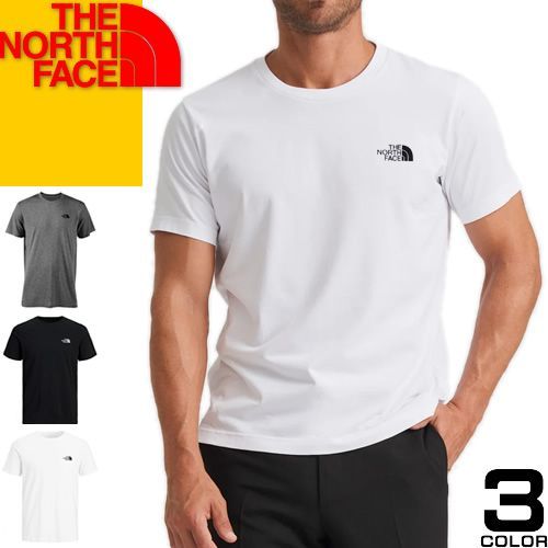 ノースフェイス THE NORTH FACE Tシャツ 半袖 クルーネック 丸首 メンズ 2024年春夏新作 シンプルドーム ワンポイント プリント 大きいサイズ ブランド 白 黒 ホワイト ブラック グレー SIMPLE DOME TEE
