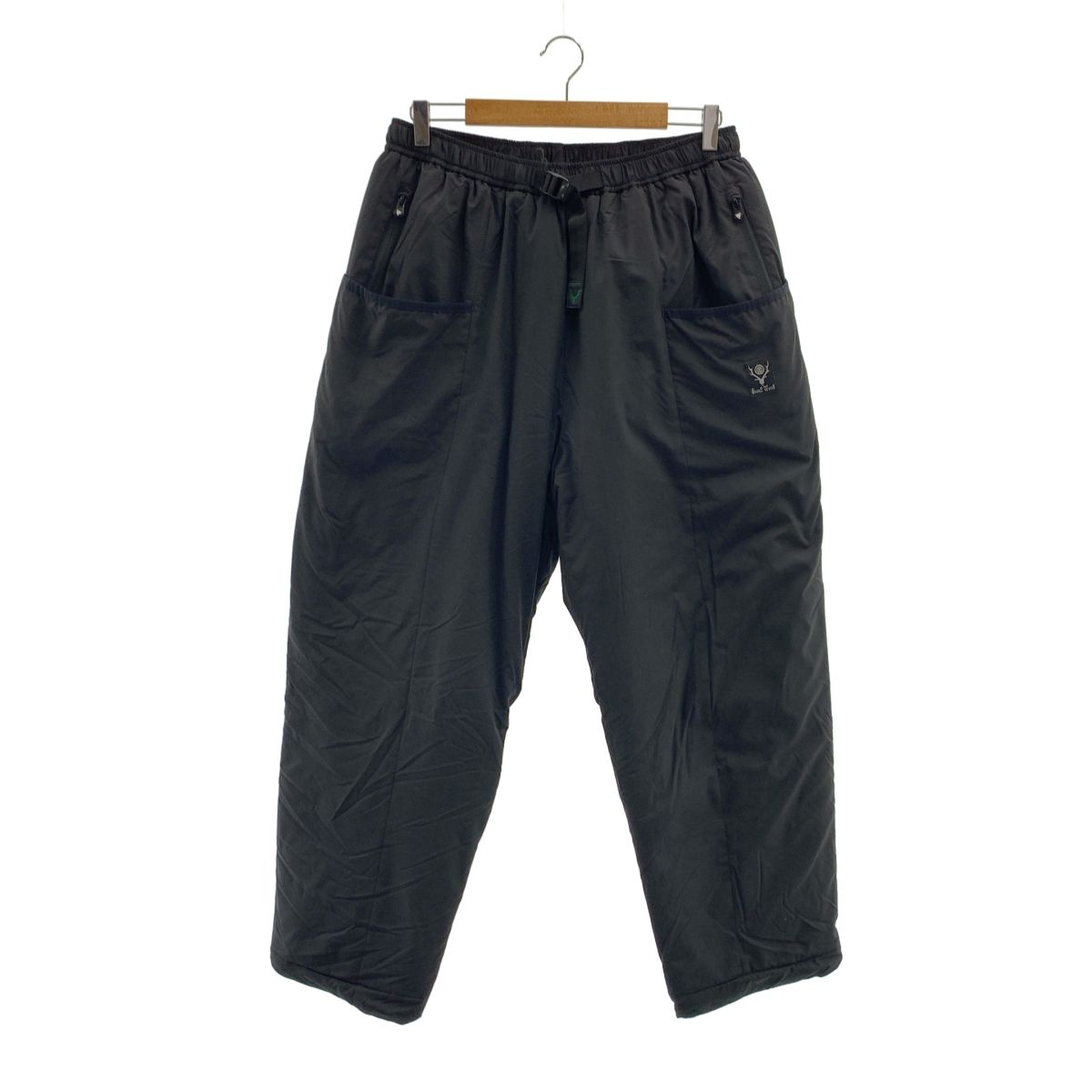 South2West8 S2W8 サウスツーウエストエイト Insulator Belted Pants ダウン パンツ L ブラック メンズ