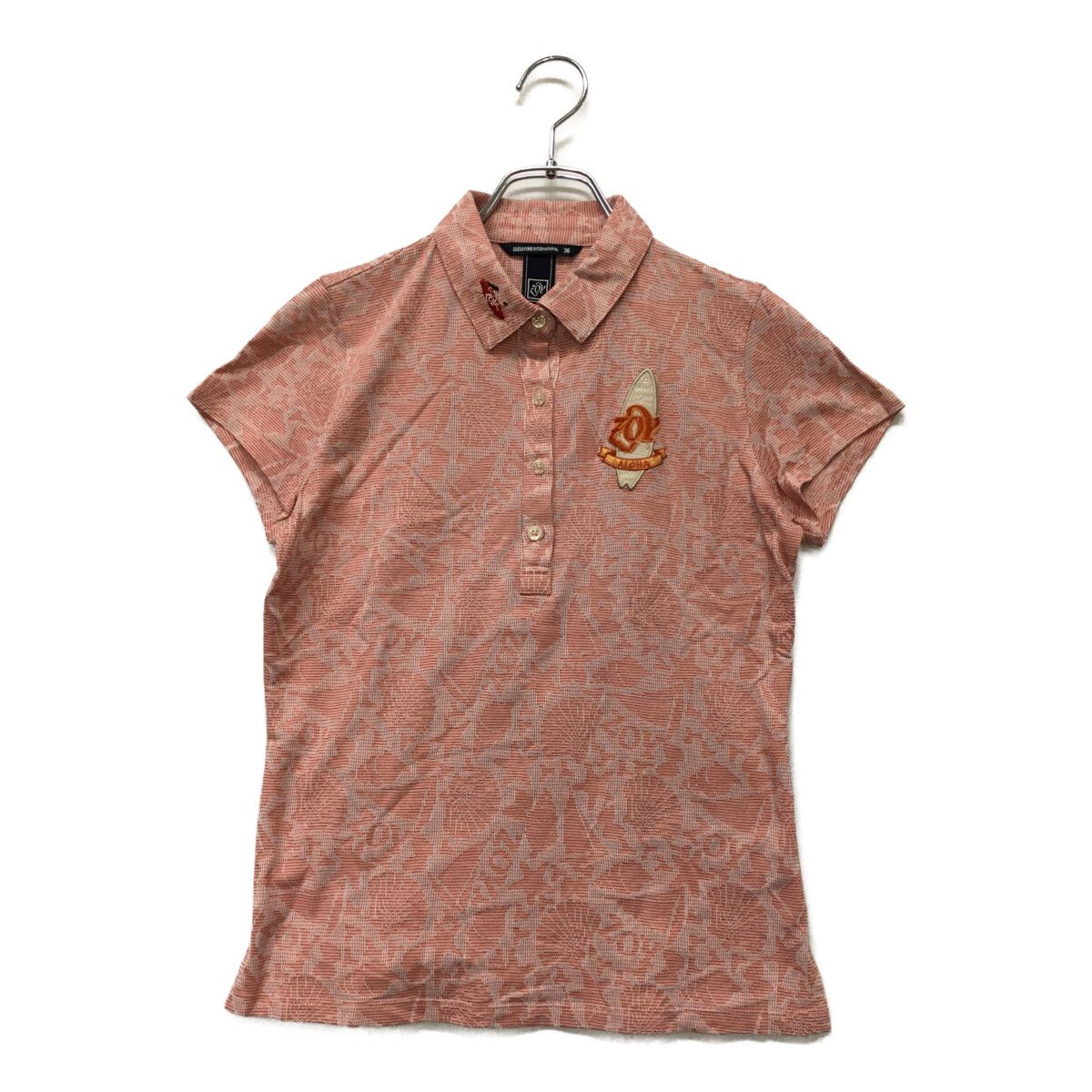 中古 レディース ゾーイ ZOY 半袖ポロシャツ 36(S) ピンク系  総柄