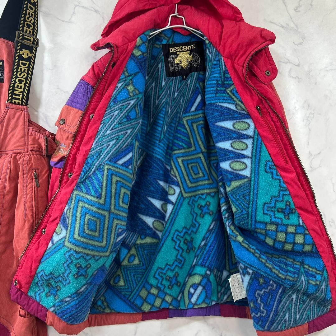 興味深い デサント スキーウェア 上下 裏地フリース 男女兼用 L相当 B1455 大注目！