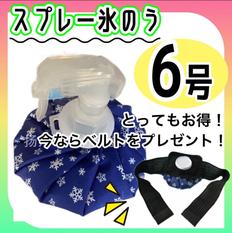 大人気！】ミストスプレー付き氷のう 6号 アイシング 熱中症対策