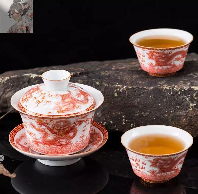 景徳鎮 陶磁器 百子図三才蓋碗 茶碗 茶道具 煎茶器 新品未使用 景徳鎮 陶磁器 百子図三才蓋碗 茶碗 茶道具 煎茶器 新品未使用