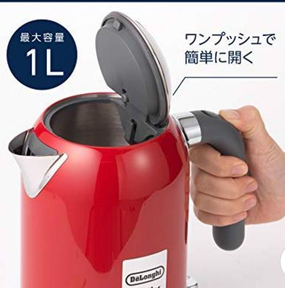 De'Longhi (デロンギ) 電気ケトル ケーミックス ZJX650J-RD 1.0L