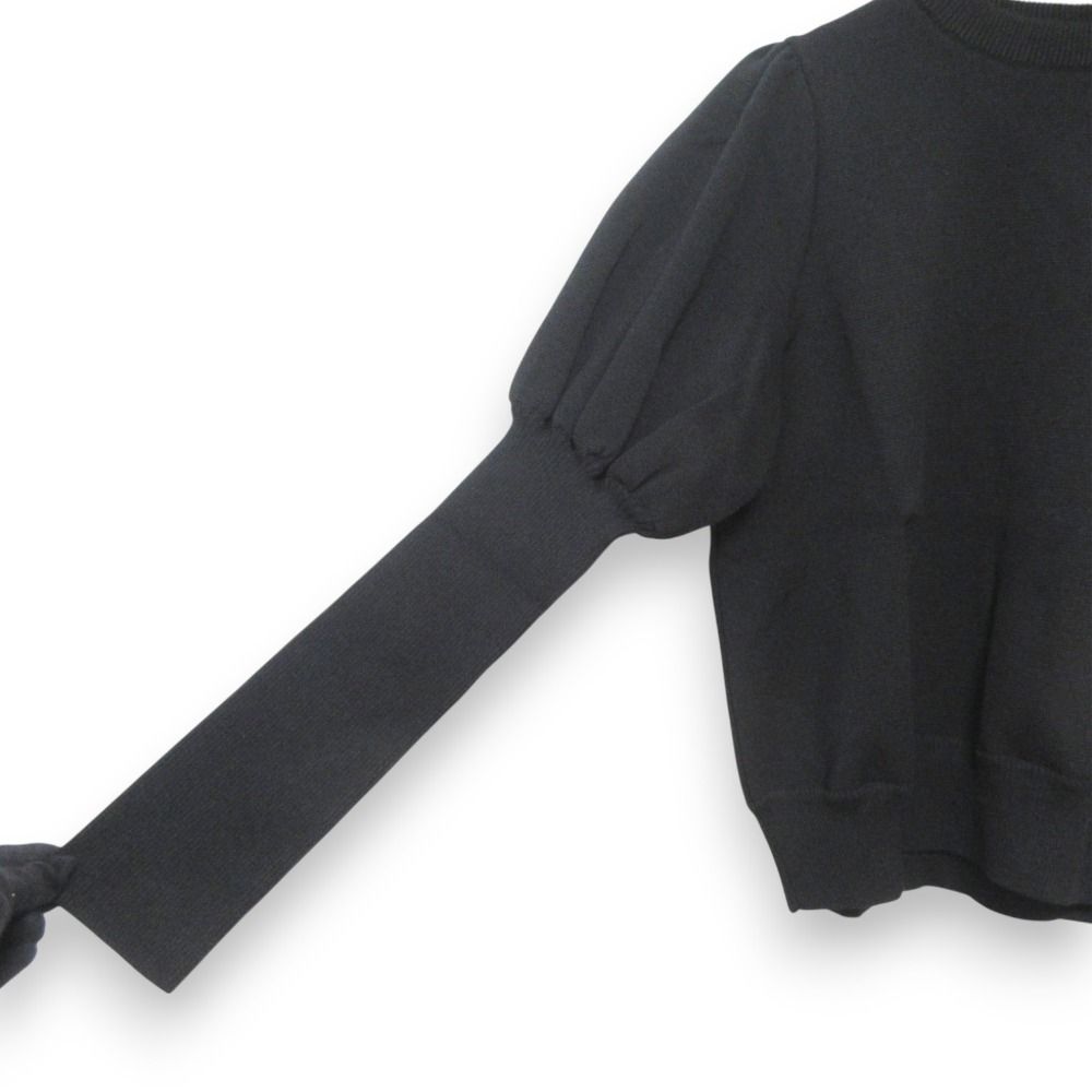 ヨリ yori 22AW ウールパフスリーブニット セーター クルーネック 長袖 36 黒 ブラック YR2235-136AW /YT レディース ヨリ 22AW ウールパフスリーブニット セーター クルーネック