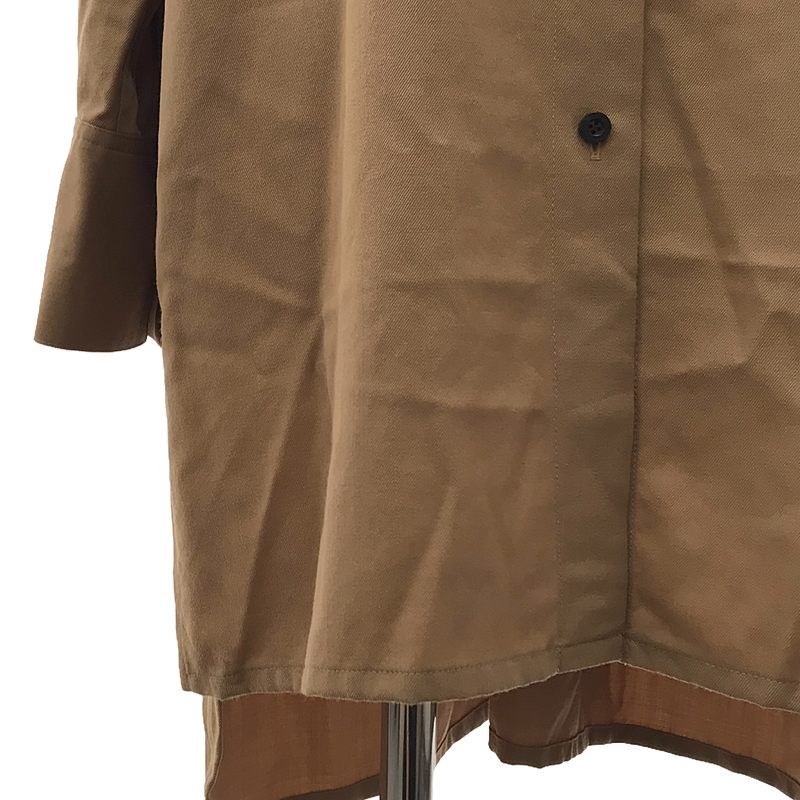 CABaN / キャバン | ウールツイルハイネックロング シャツ | S