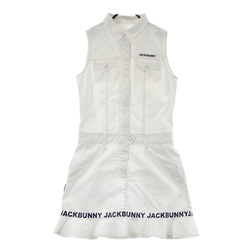 JACKBUNNY スリーブレスホワイトワンピース サイズ：0 JACK BUNNY ジャックバニー 襟付 ノースリーブ