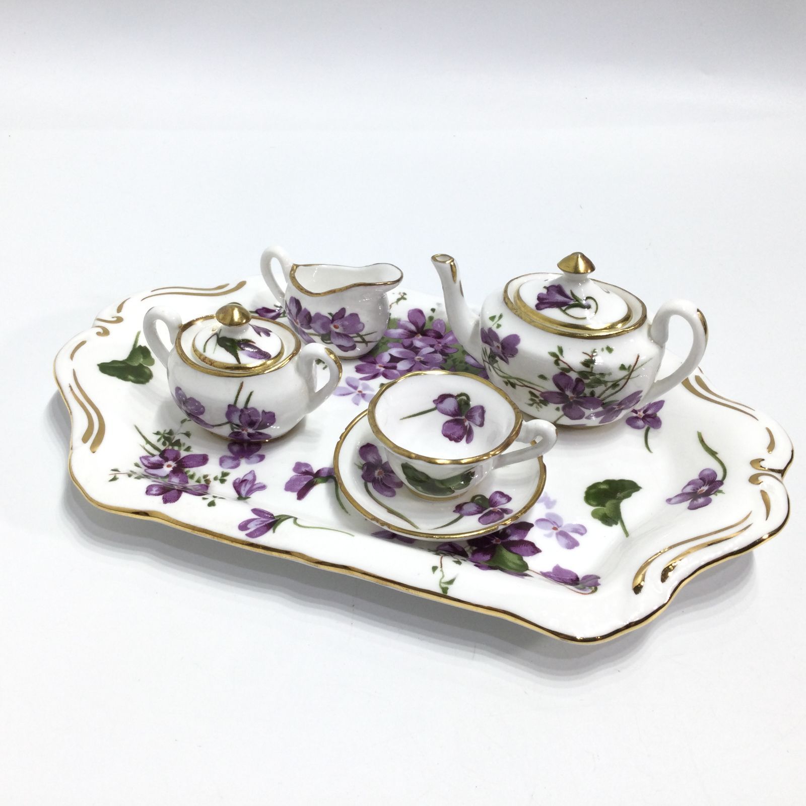 ハマースレイ ミニチュアティーセット ヴィクトリアンヴァイオレット