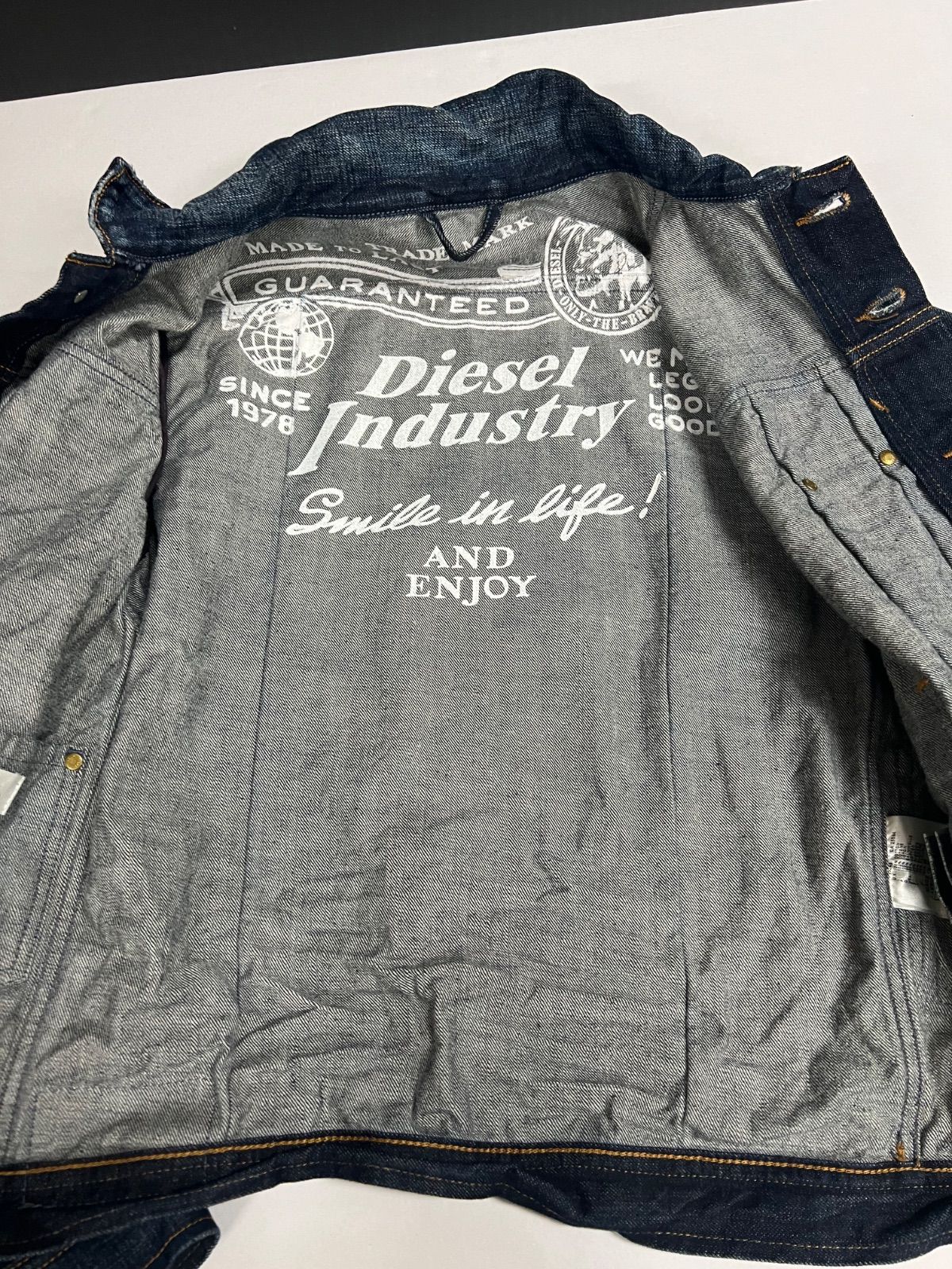 67.DIESEL Juzicon Giacca ヴィンテージ加工 ペイント デニム
