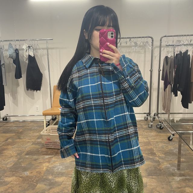 【DENIM u0026Co.】ネルシャツジップパーカー