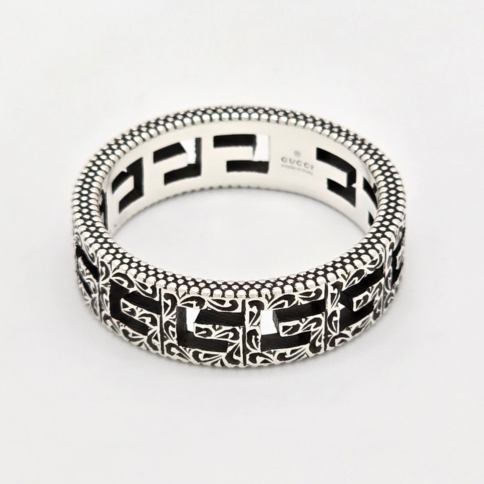 GUCCI グッチ 576993 スクエアG リング 23 約22号 アラベスク