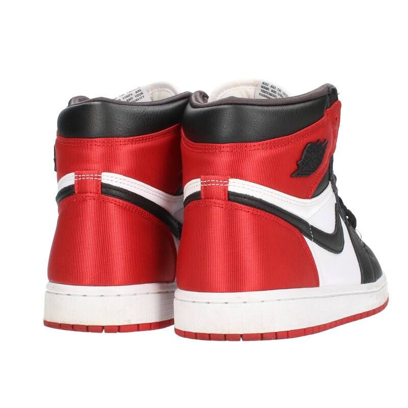 ナイキ WMNS AIR JORDAN 1 HIGH OG SATIN BLACK TOE CD0461-016 エアジョーダン1ハイオージーサテンブラックトゥスニーカー  レディース 26cm - メルカリ