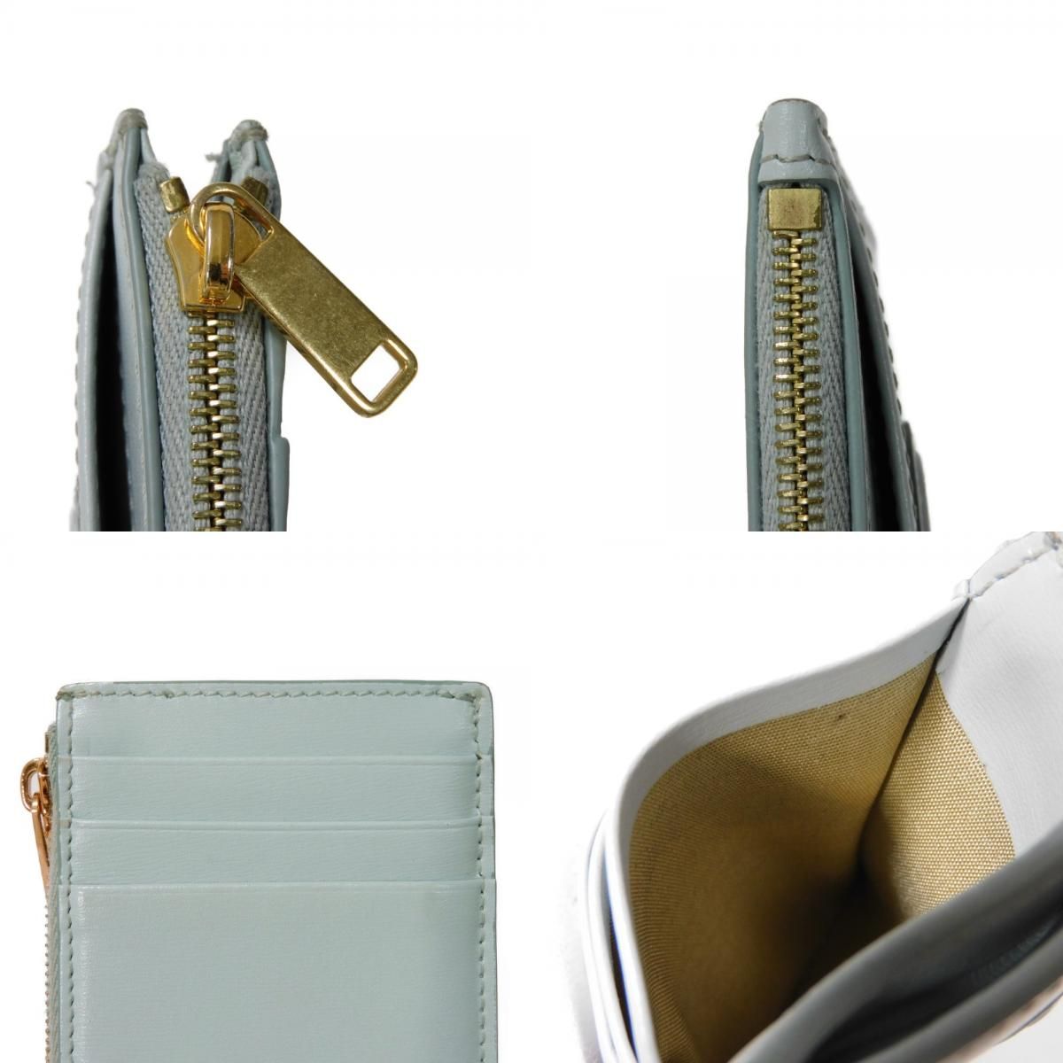 CELINE セリーヌ ジップ カードホルダー エンボス シャイニー カーフ 