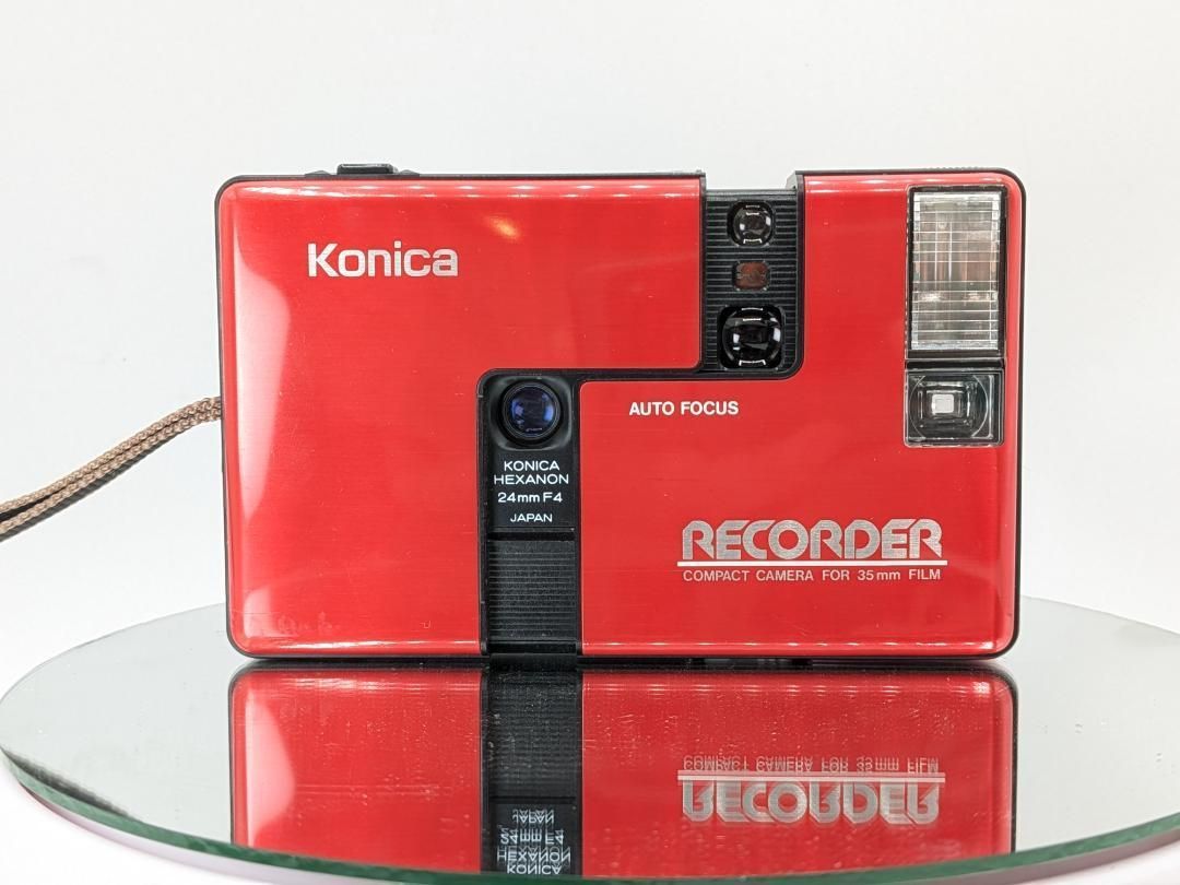 動作〇 Konica フィルムカメラ Recorder レッド
