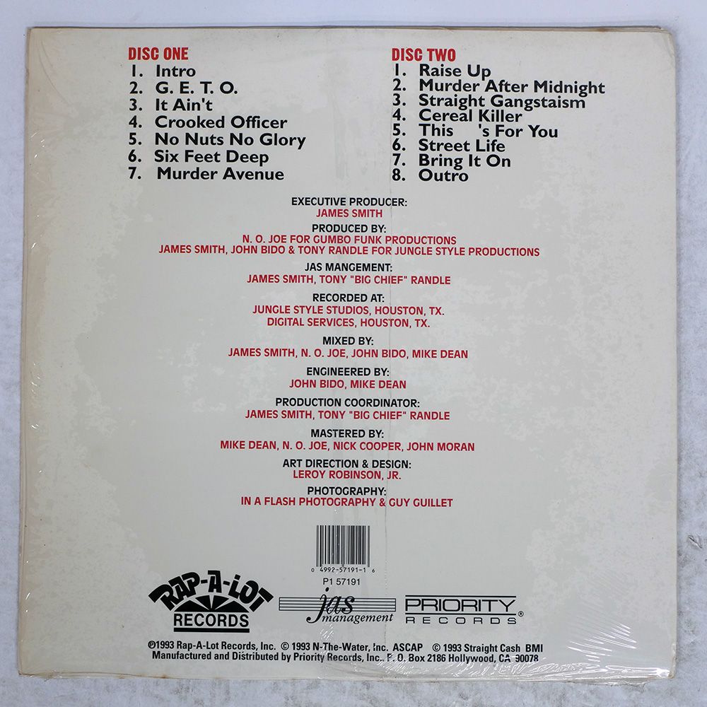 US盤 GETO BOYS TILL DEATH DO US PAR RAP-A-LOT P 157191 LP その他 レコード CD DVD ブルーレイ