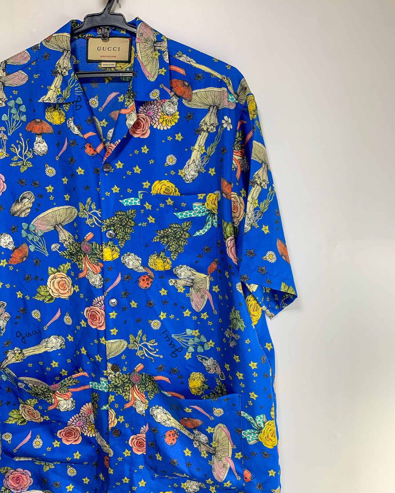 GUCCI グッチ ヒグチユウコ マッシュルーム プリント ボウリングシャツ 