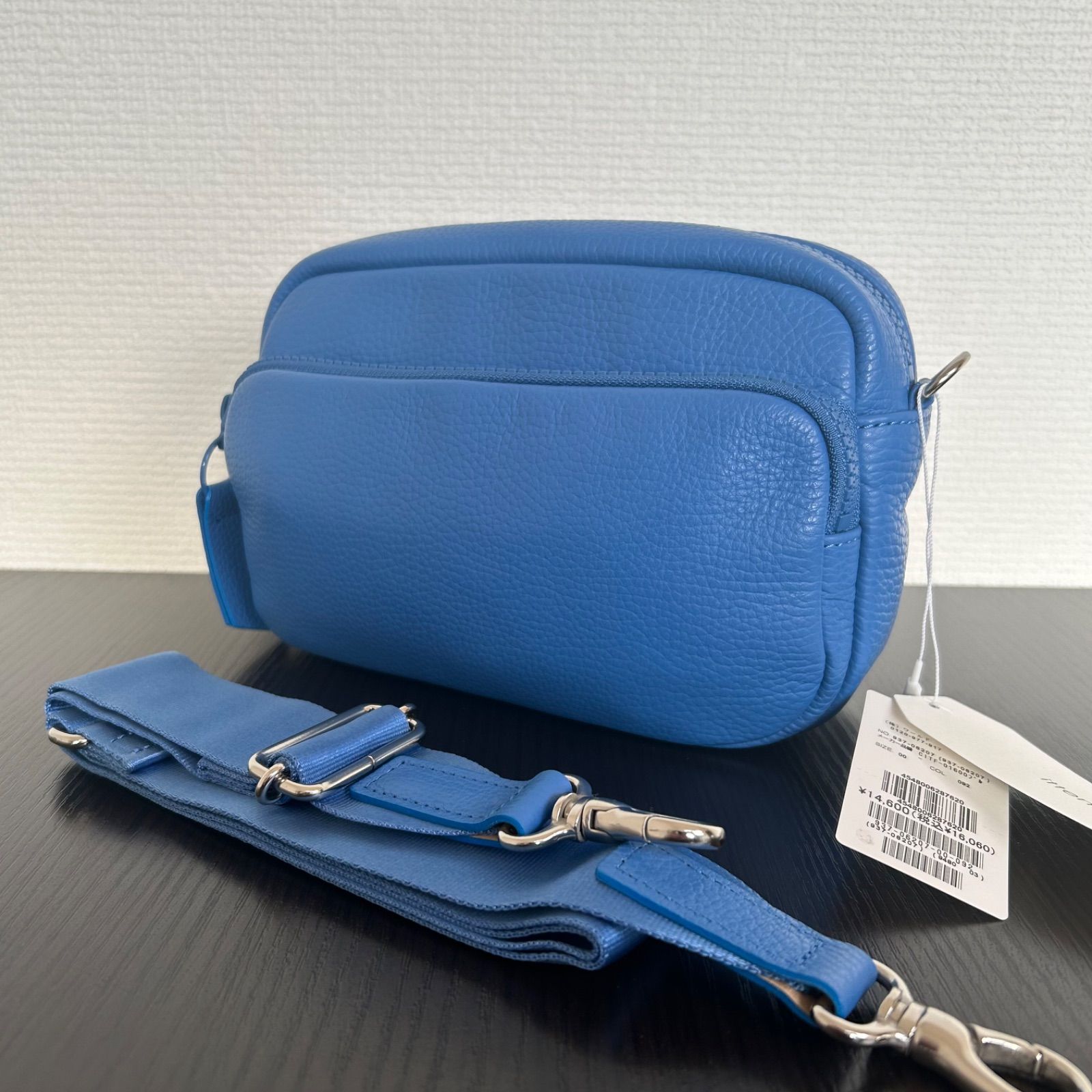 豊岡鞄 itten-itten イッテンイッテン レザーミニショルダーバッグブルー