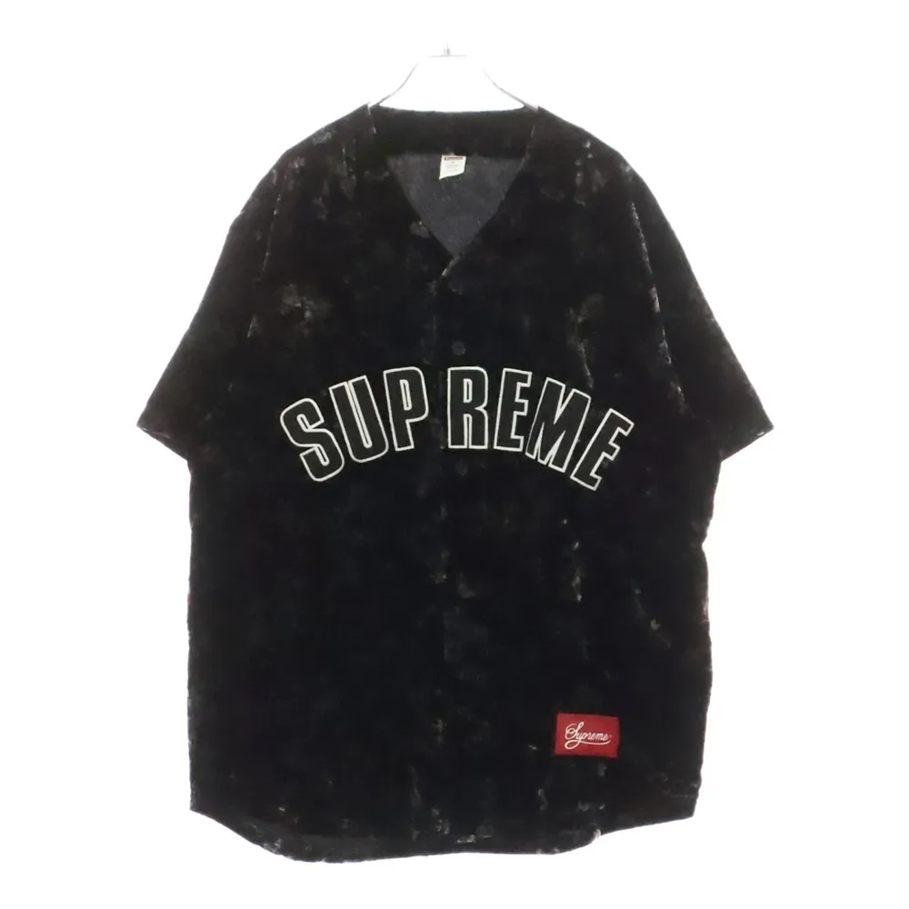 早い者勝新品試着☆シュプリームアーチロゴフローラルベースボールシャツセットアップ 2025年最新】supreme floral velour baseball jerseyの人気