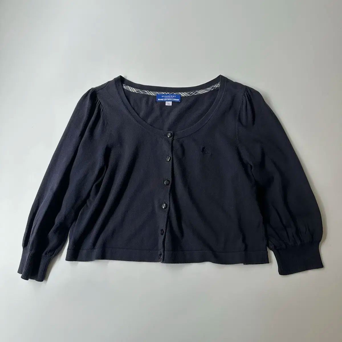 BURBERRY バーバリー ブルーレーベル burberry ロゴ クロップド カーディガン