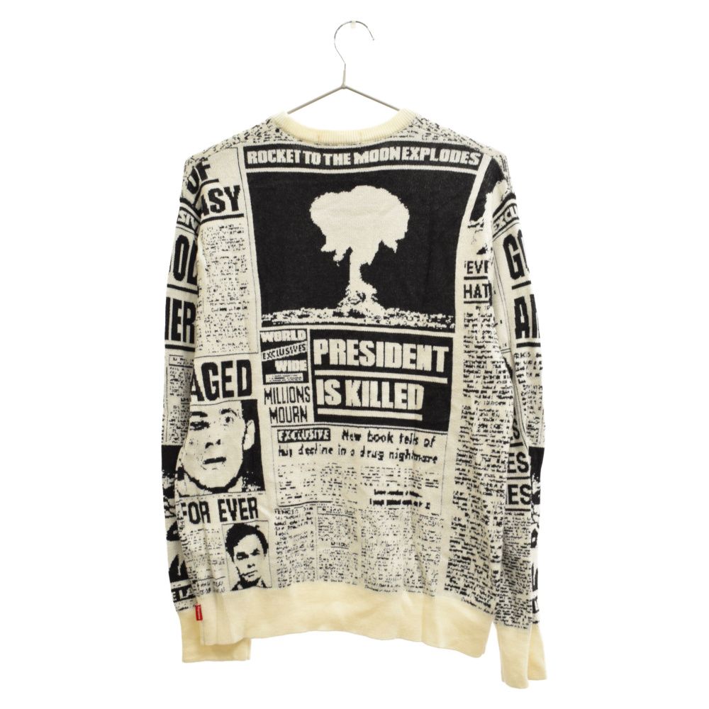 SUPREME (シュプリーム) 18AW Newsprint Sweater ニュースプリント