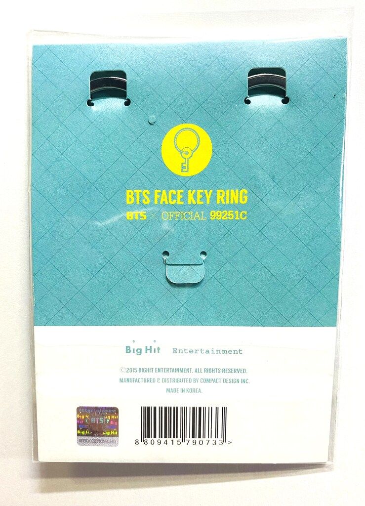 BTS 2015 ZIP CODE 17520 BTS 2ND MUSTER JIN/JIMIN FACE KEY RING C