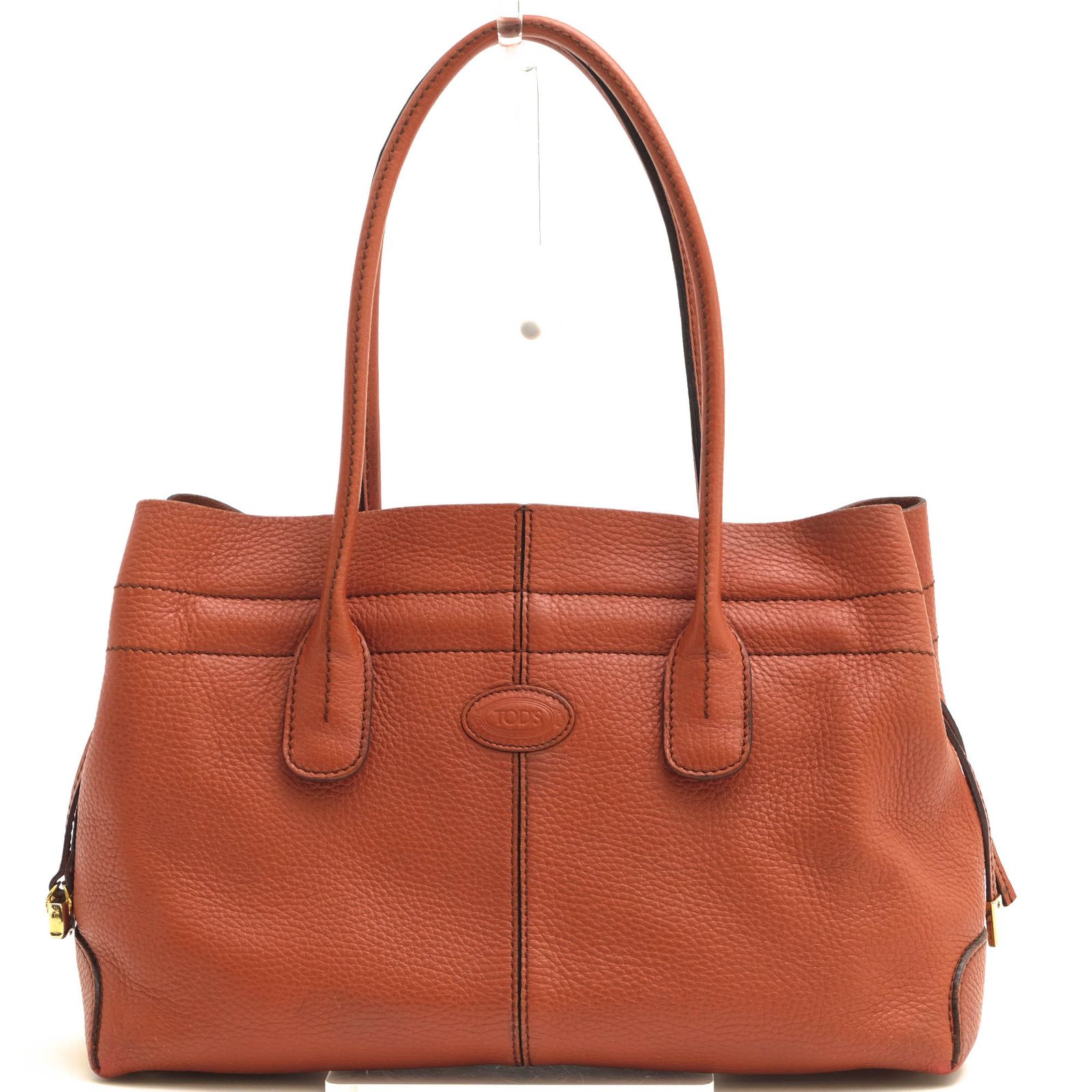 ✨️極美品✨️ TOD's トッズ Dバッグ　ハンドバッグ オレンジ系　レザー TOD'S 【入手困難】トッズ レザー バッグ☆スリム MICRO☆ 全色