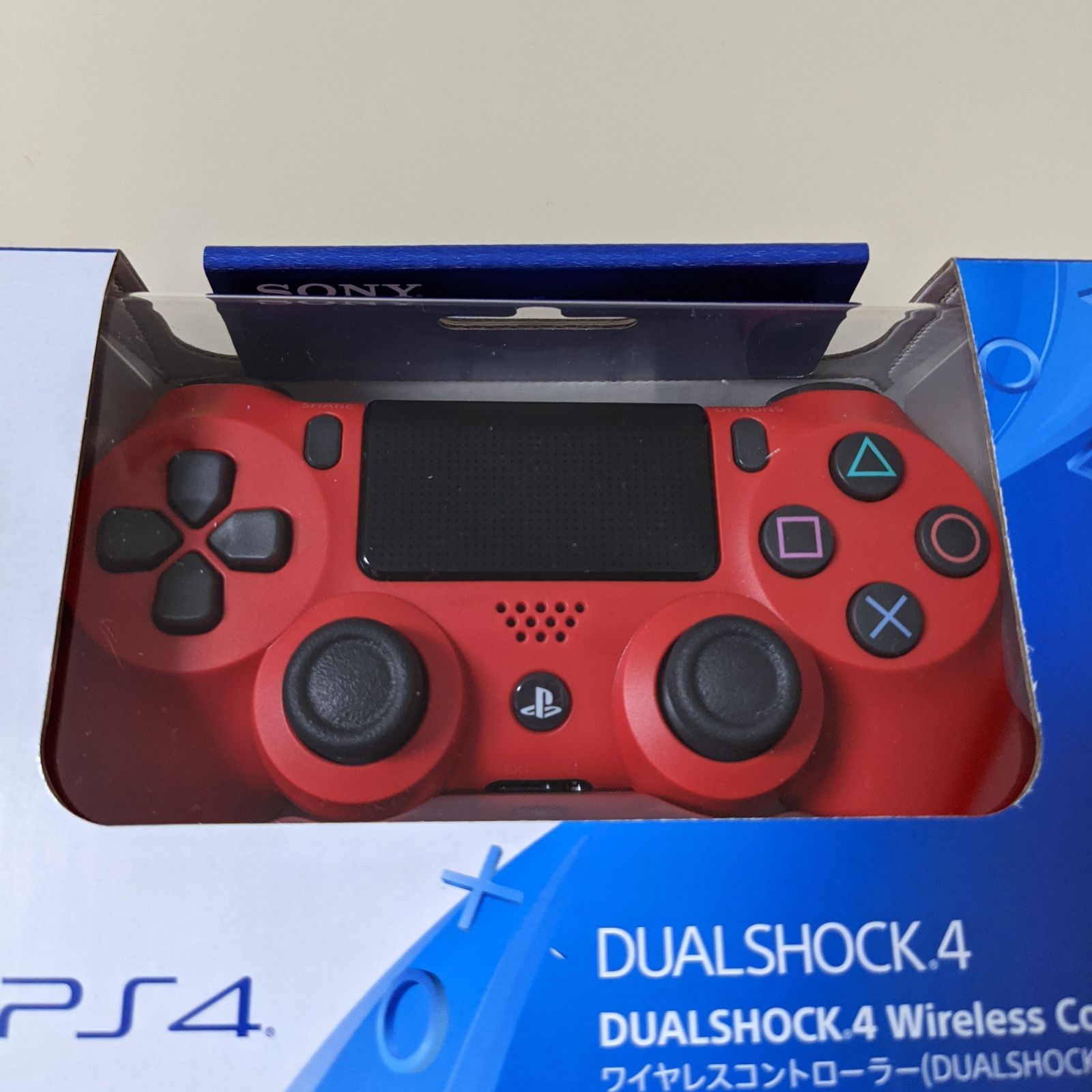 未開封・未使用品】PS4 純正 DUALSHOCK4 マグマ・レッド - メルカリ