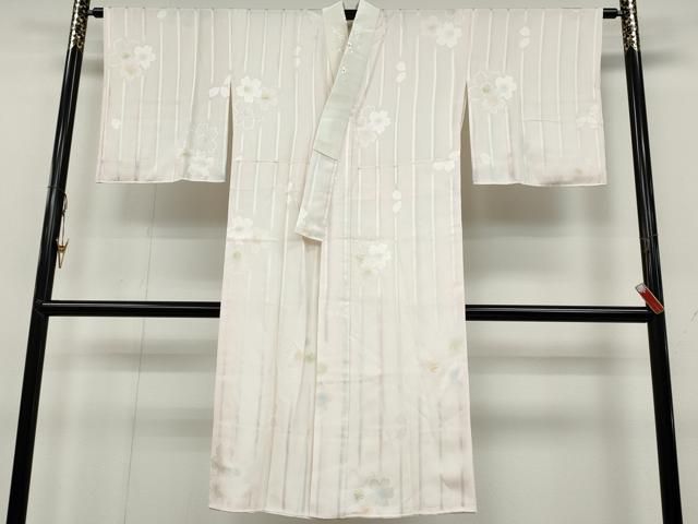 平和屋着物●長襦袢 袷 舞花間道 半衿刺繍 正絹 CAAZ2629ut