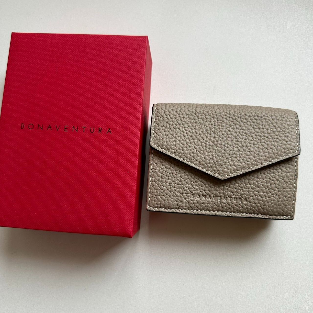 ボナベンチュラBONAVENTURA 二つ折り財布 グレージュ BONAVENTURA（ボナベンチュラ） 財布 スモール ウォレット シュリンク