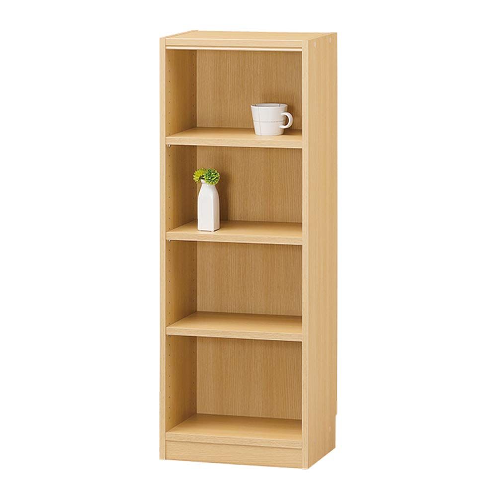本棚 豊富なサイズ でどんな部屋にも合わせやすい シェルフ 棚板耐荷重10kg ナチュラルブラウン 自由なフリーラック 幅44 高さ120 奥行29cm 白井産業 TNL-1244NA タナリオ