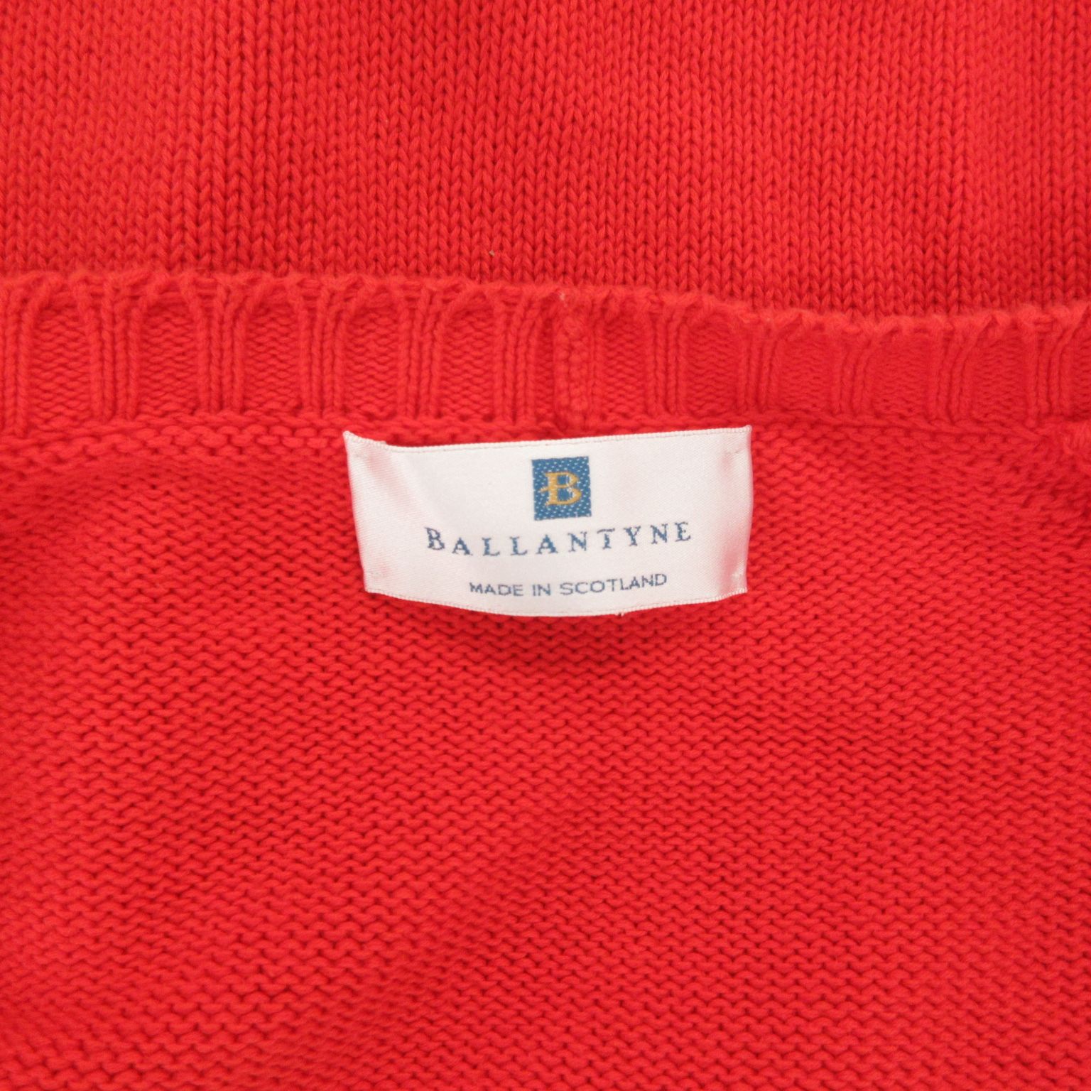 【BALLANTYNE】美品！ニット　カーディガン　アンサンブル　赤　綿100 BALLANTYNE】美品！ニット カーディガン アンサンブル 赤 綿100