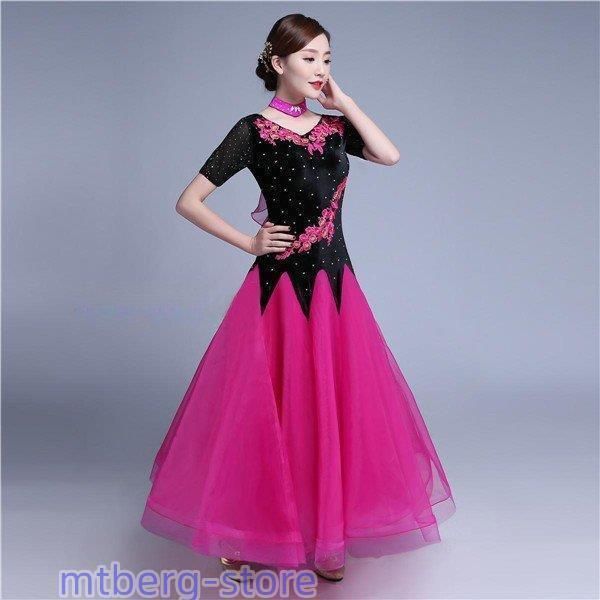 社交ダンス レース衣装 モダンドレス ラテンドレス レース大きい裾 ダンス衣装 楽天市場】【受注生産S/M/L/XL/2XL】7色展開 社交ダンス 衣装 モダン