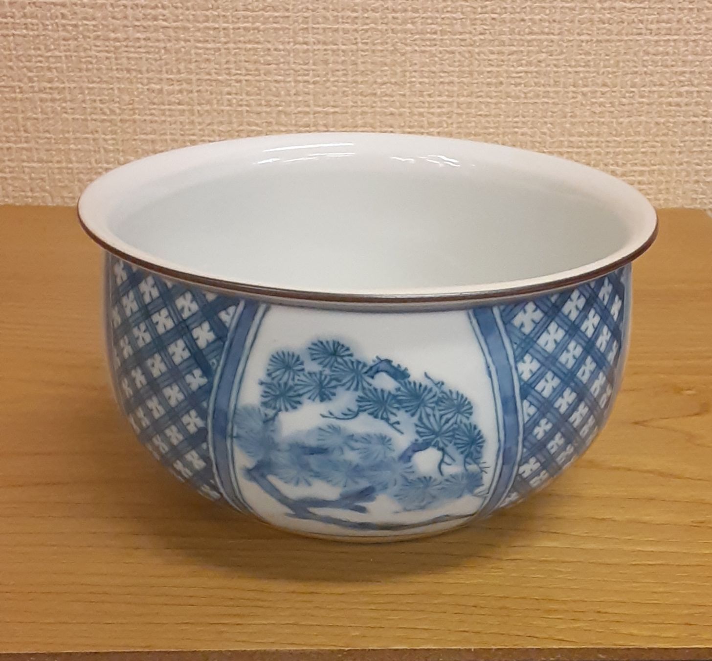 京都清水焼「平安白鳳」窯　染付け茶こぼし　茶道具　こぼし