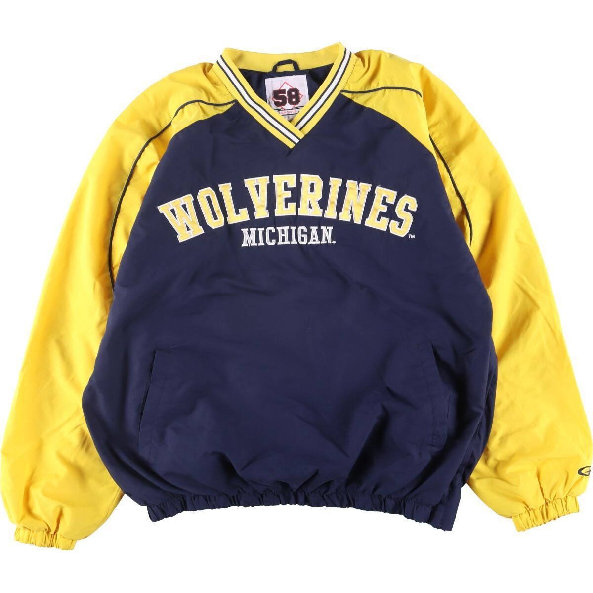 一番の 古着 58 SPORTS MICHIGAN ミシガン大学 Vネック カレッジ