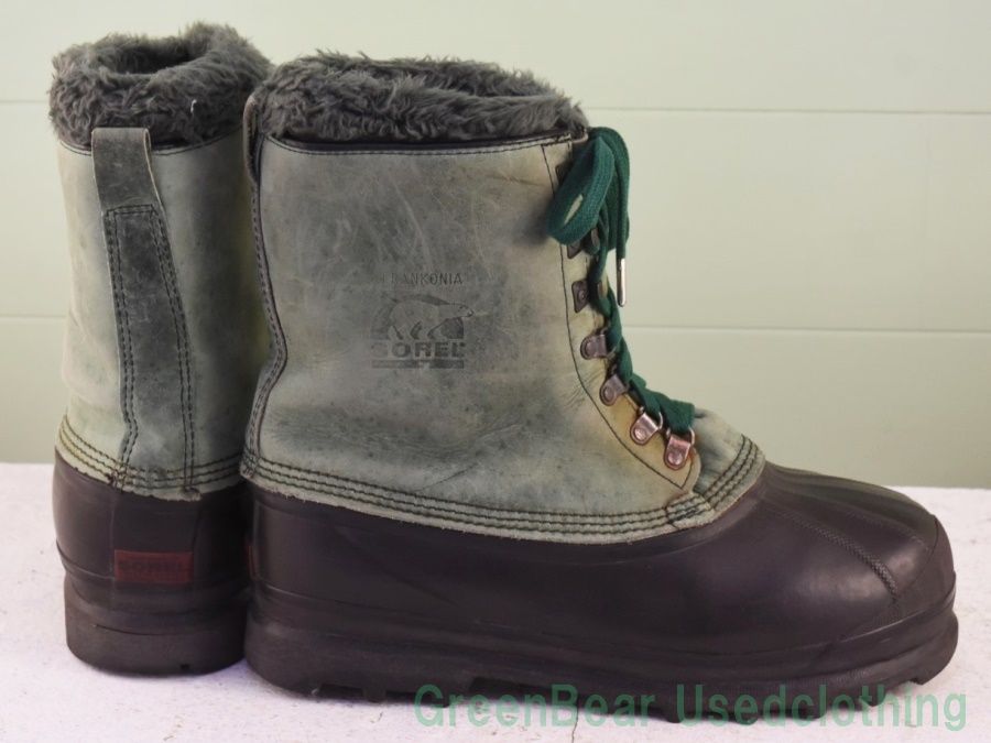 Y 150 カナダ製 SOREL ビンテージ スノーブーツ ウィンターブーツ 緑 メンズ 30 cm