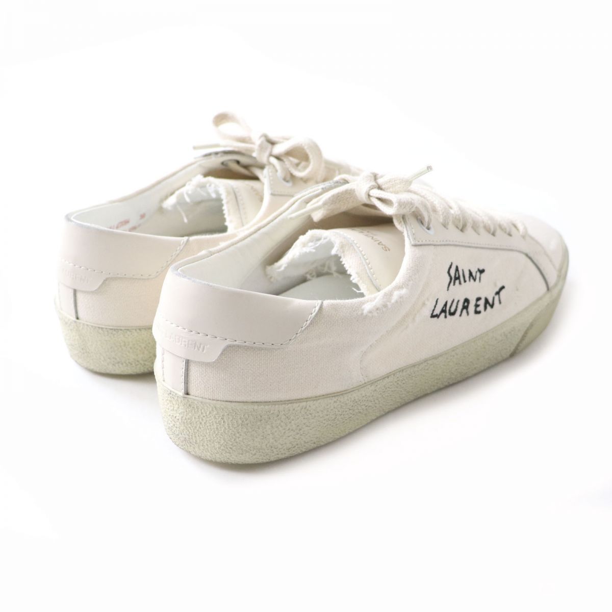 未使用☆サンローランパリ 472094 COURT CLASSIC ダメージ加工 