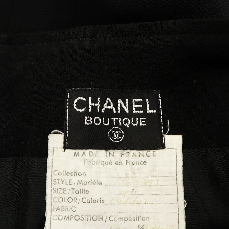 r*o様 CHANEL タイトスカート　サイズ40 シャネル CHANEL タイトスカート ひざ丈 ウール シルク 絹 40 黒