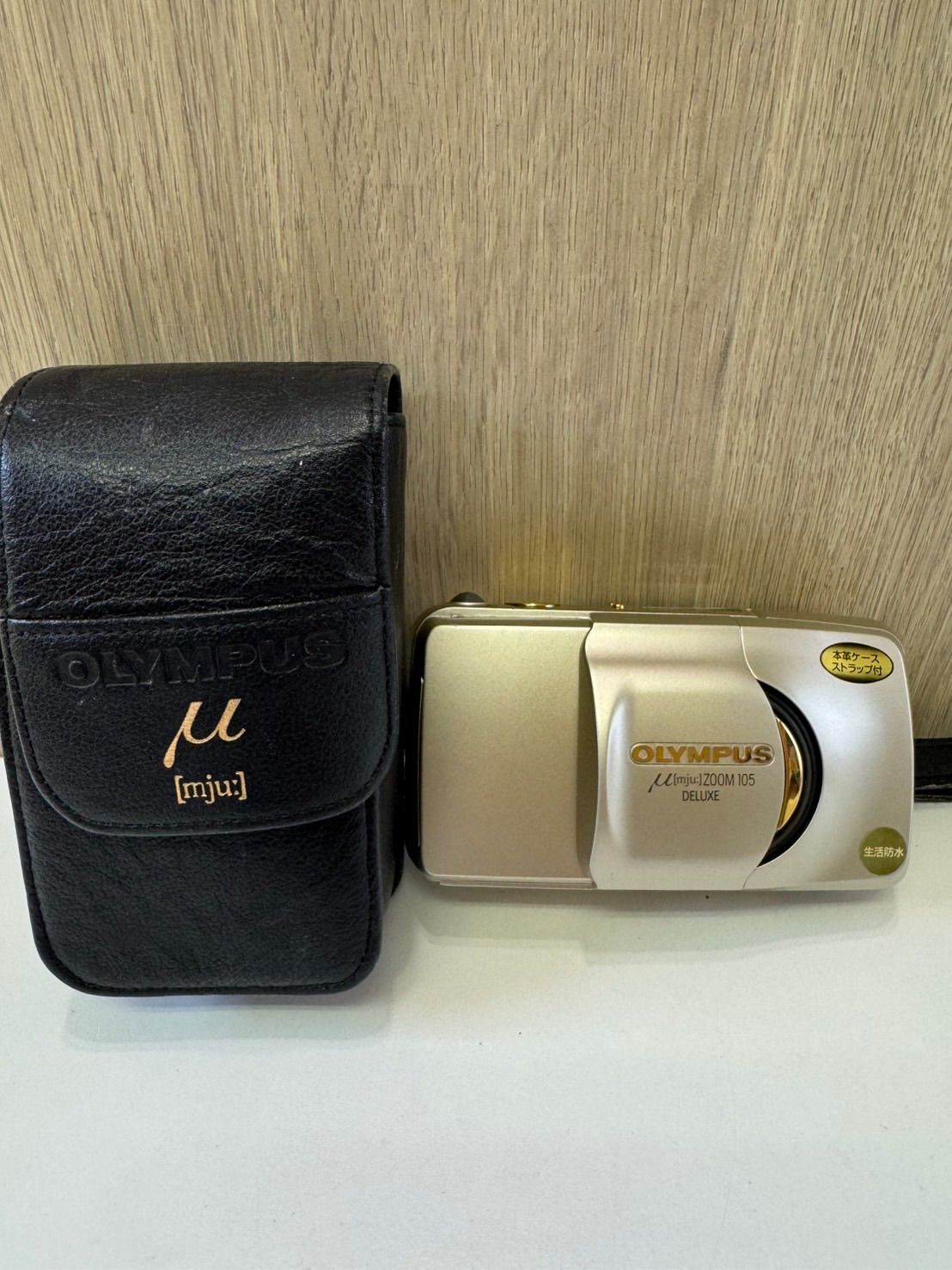 品 OLYMPUSオリンパス μ mju ミュー ZOOM 105 DELUXE フィルムカメラ カメラ ケース付き 現状品