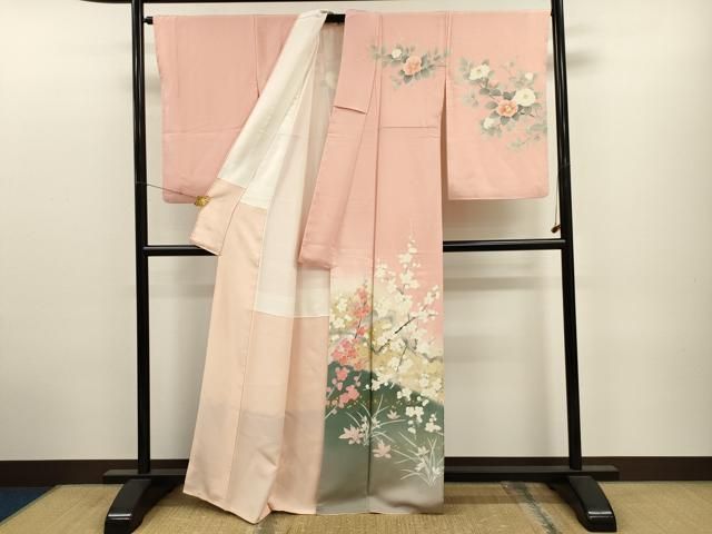 平和屋着物○京友禅の第一人者 松井青々 訪問着 枝梅文 暈し染め 金銀