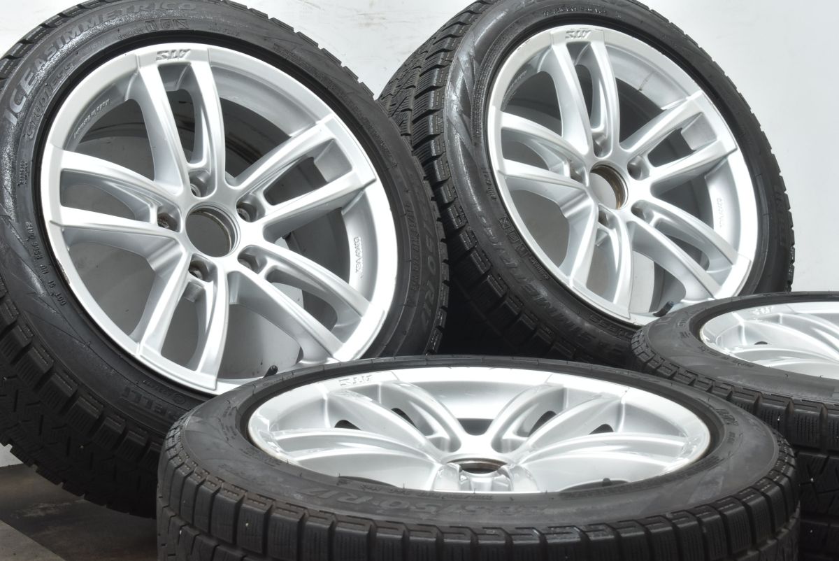 良好品 ATS 17in 8J 30 PCD120 ピレリ アイスアシンメトリコ 225 50R17 BMW F30 F31 E90 E91 3シリーズ F10 F11 5シリーズ