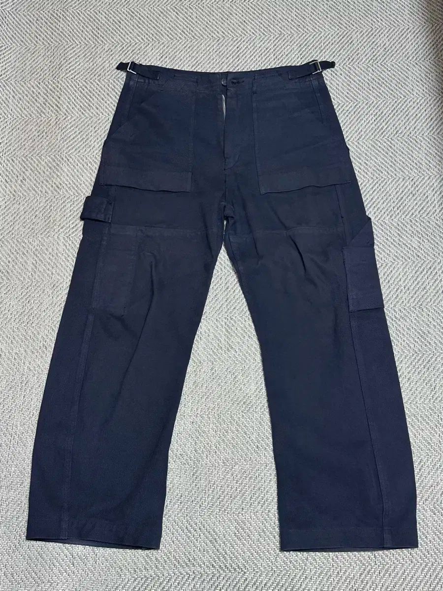ヌマレ EE ガーメント ダイド ワークパンツ ネイビー M
