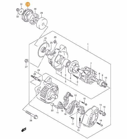 スズキ 純正 GSX-R 750 ギヤ ジェネレータドリブン Gear generator drive 22730-27A05-000 SUZUKI メーカー純正品 Genuine JDM