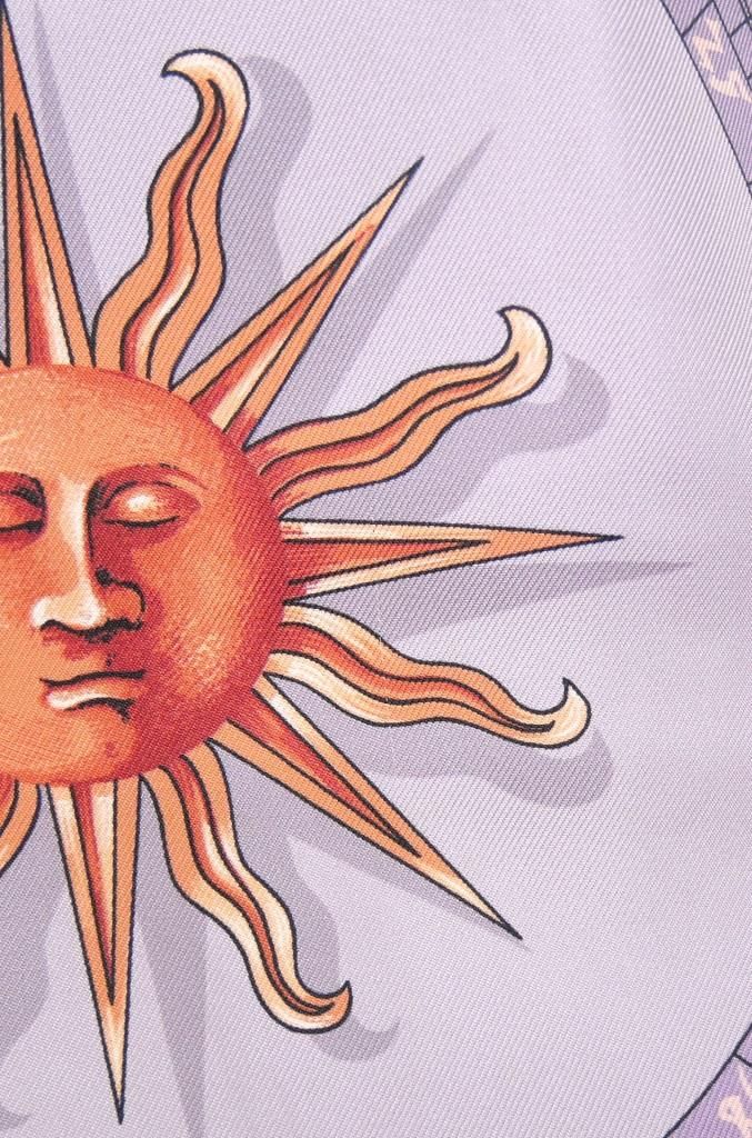 エルメス HERMES スカーフ マキシツイリー 占星術 パープル×ピンク