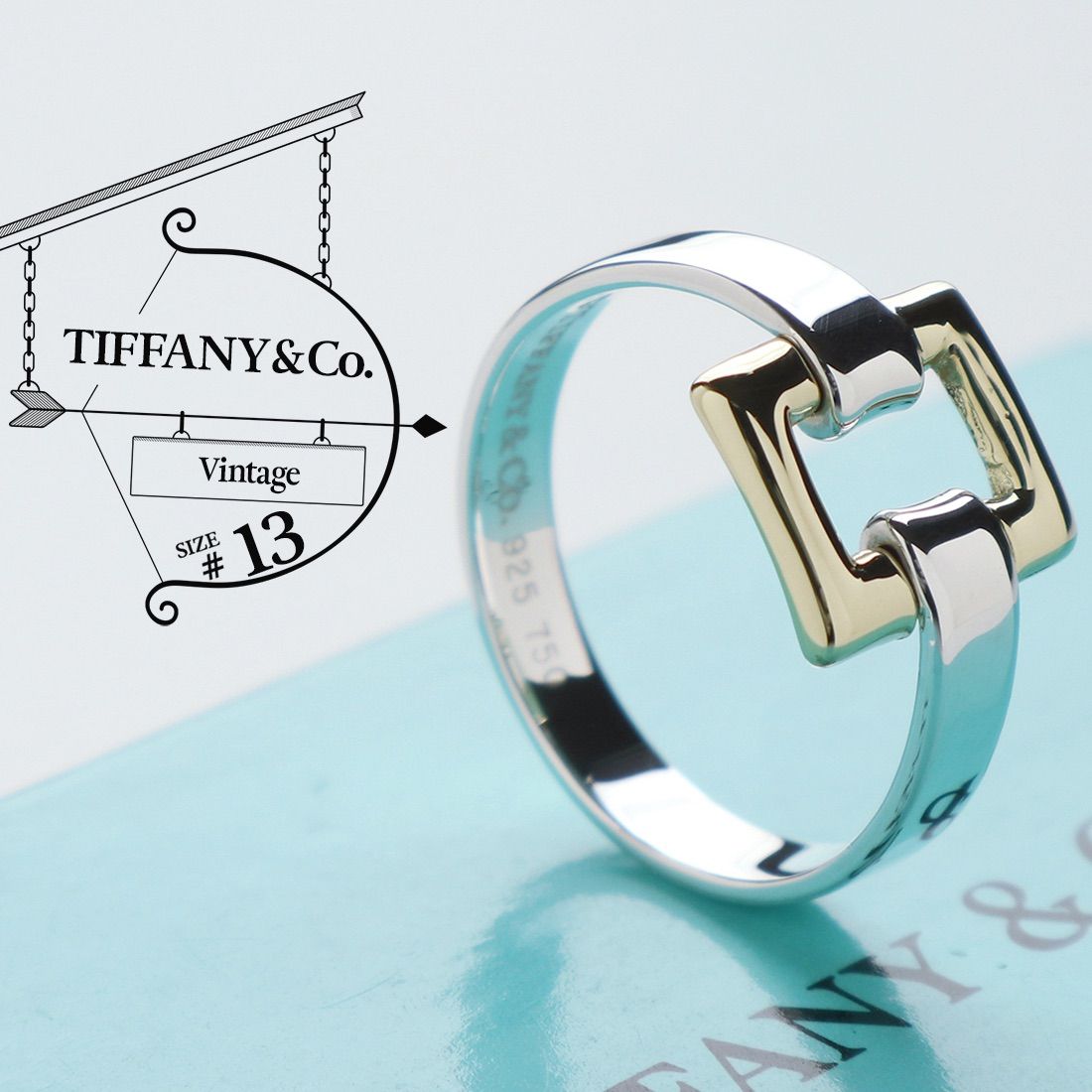 OLD TIFFANY 00s ティファニー スクエア リング OLD TIFFANY 00s ティファニー スクエア リング