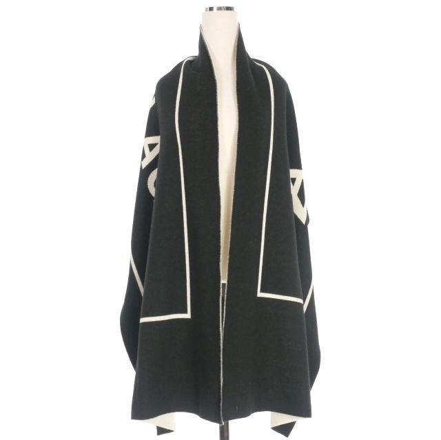 アンリアレイジ ANREALAGE × doublet REVERSIBLE BIG TAG MUFFLER 19AW 大判ストール リバーシブルビッグタグマフラー F ホワイト|ブラック 白|黒 19AW11AZ23