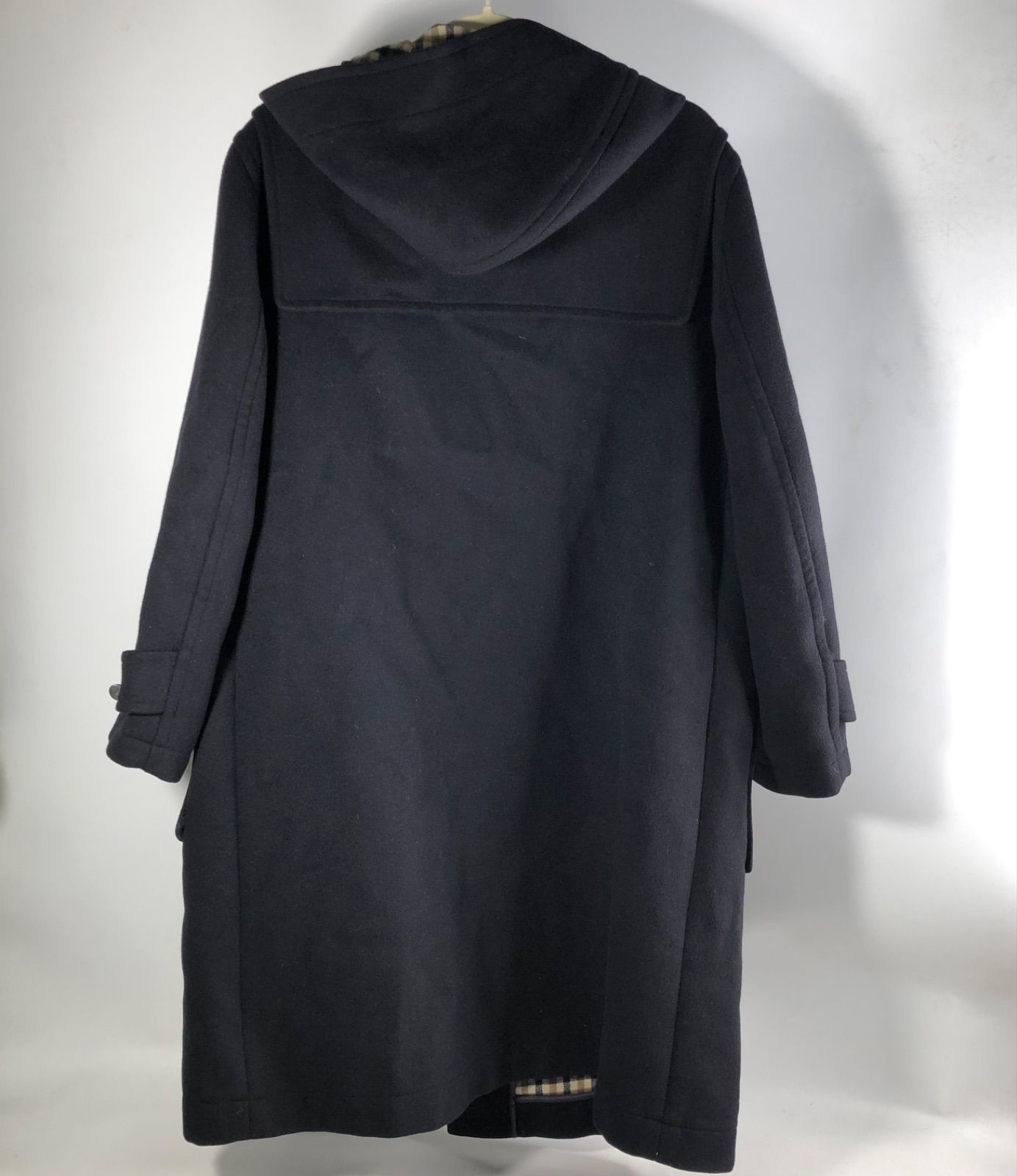 A0924-28-8 AQUASCUTUM アクアスキュータム ジャケット ロングコート ウール カシミヤ 13号 冬 着丈100cm 身幅55cm