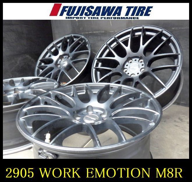 2905 A▲ ▲WORK EMOTION M8R▲19x8.5 9.5J 5穴 PCD114.3 45 38 前後違い▲4本